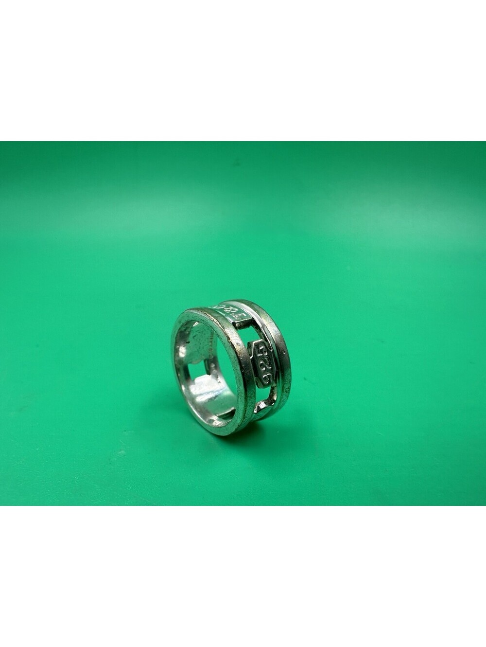 Vintage Tiffany & Co. 1837 925 Sterling Silver Pierced Cut Out Ring Size 6 Italy